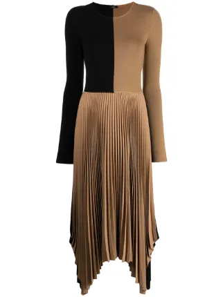 JOSEPH two tone Pleated Dress Farfetch