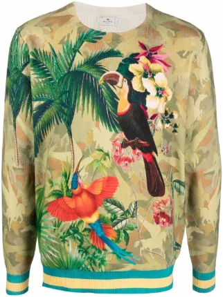 Tropical print sweatshirt Clearance