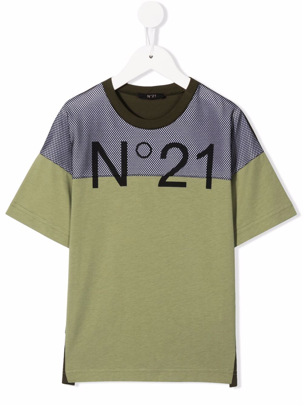 nº21 kids t-shirt à logo imprimé - vert