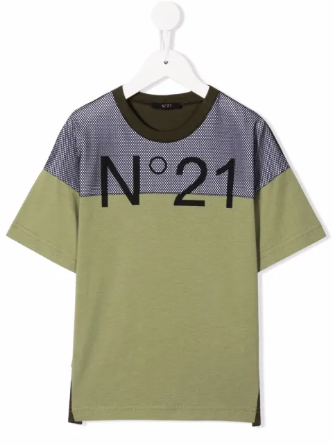 Nº21 Kids تيشيرت بطبعة شعار الماركة