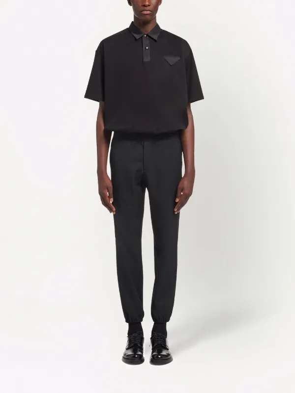 Prada Wool Gabardine Trousers | Black | FARFETCH