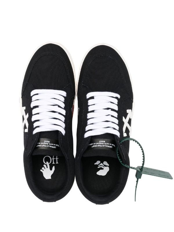 Off-White Off White Low Vulcanized Canvas Sneakers White/black
