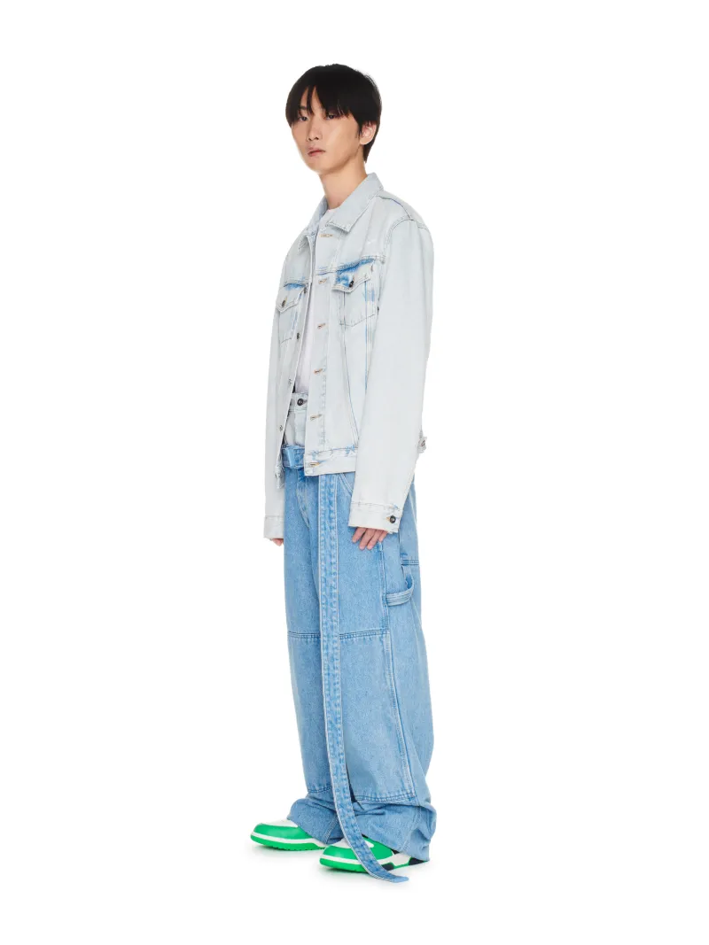 Jeansjacke mit Bleached-Effekt