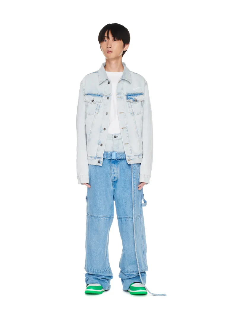 Jeansjacke mit Bleached-Effekt