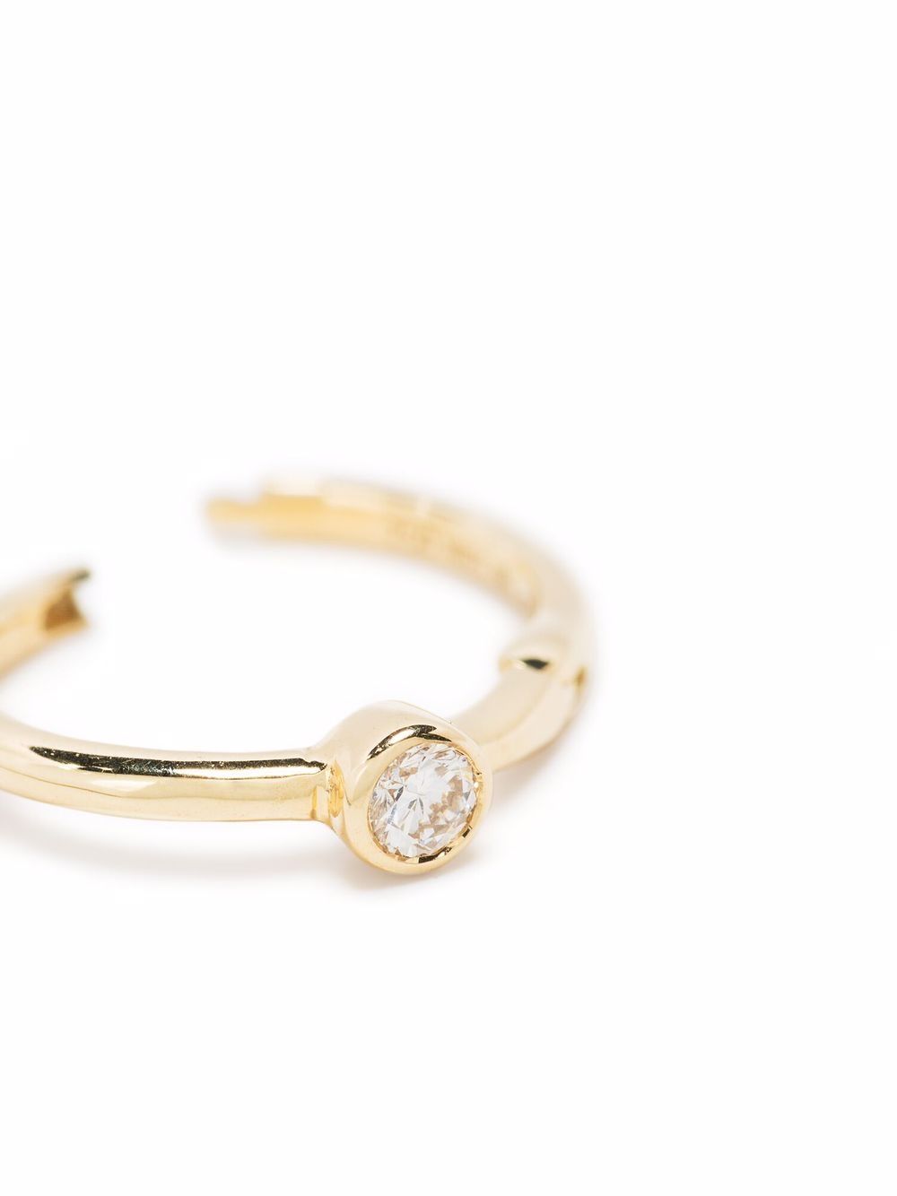 фото White bird серьга-кольцо justine из желтого золота с бриллиантом