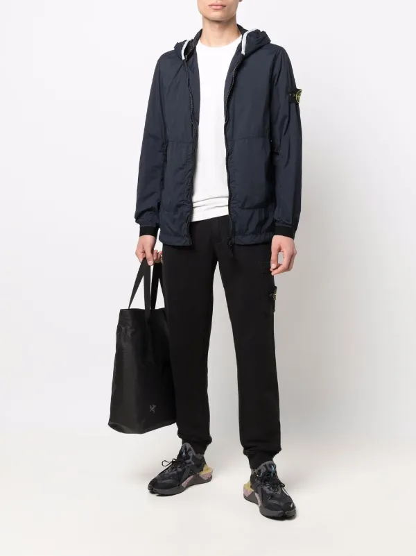 jacket with compass logo