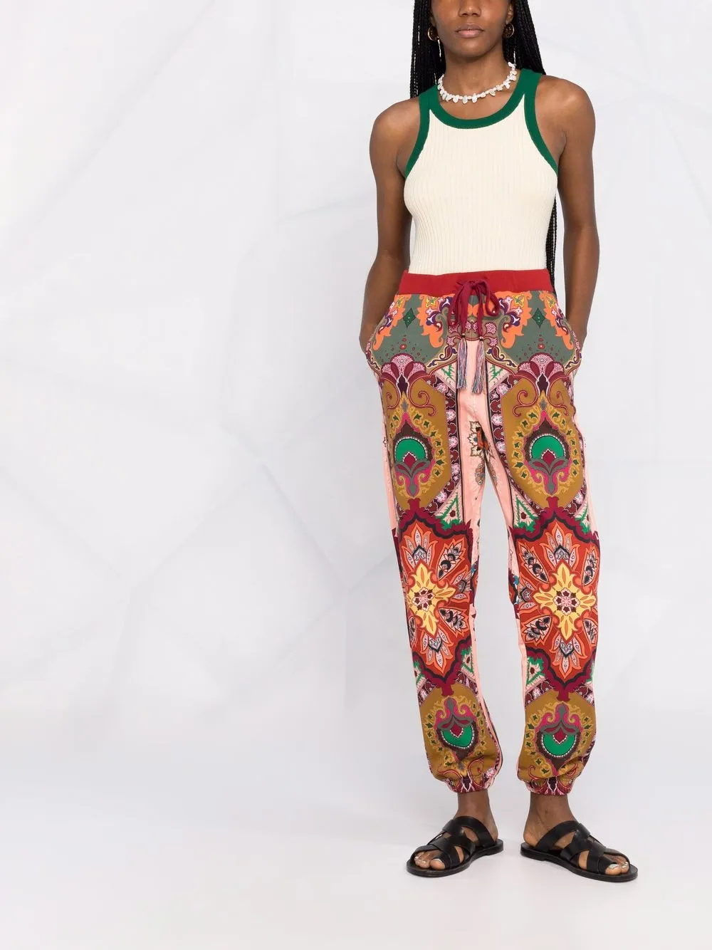 фото Etro спортивные брюки с принтом пейсли