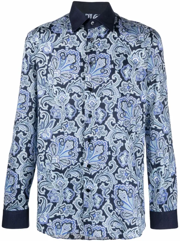 Shop ETRO floral print shirt with 