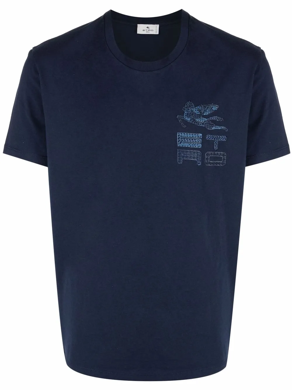 

ETRO playera manga corta con logo estampado - Azul