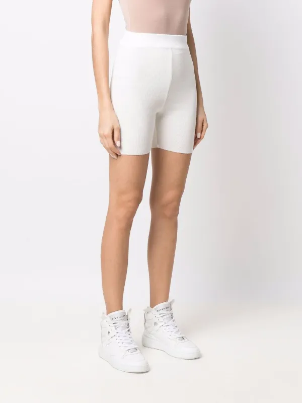 ribbed-knit bicycle shorts for women 