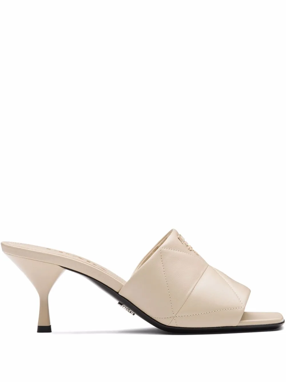 

Prada triangle logo mules - Neutrals