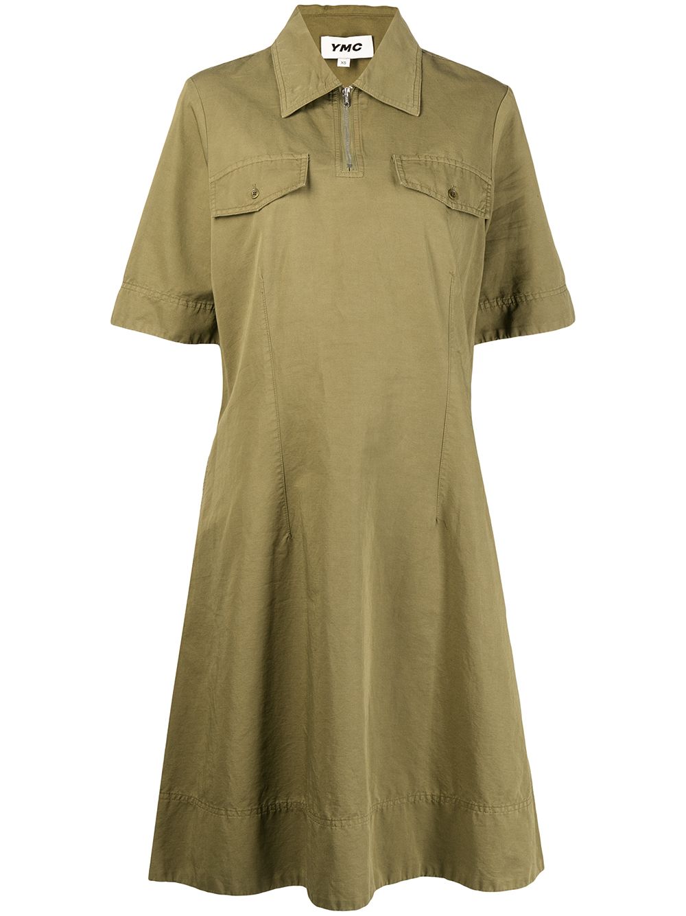 

YMC Harvest midi shift dress - Green