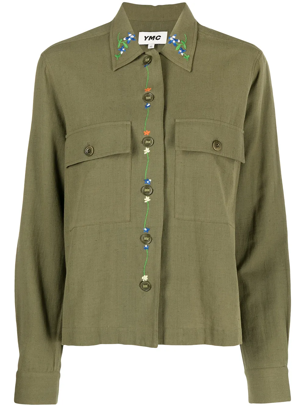 

YMC camisa Millie - Verde