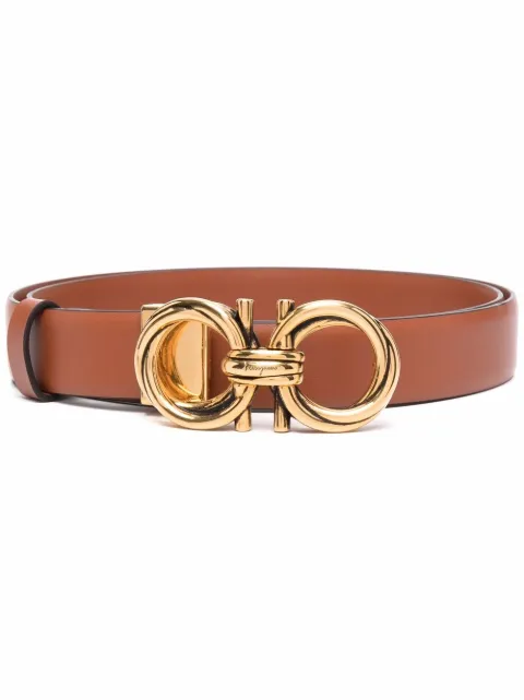 Ferragamo logo缀饰皮质腰带