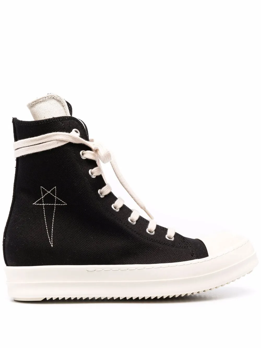 фото Rick owens drkshdw высокие кеды на шнуровке
