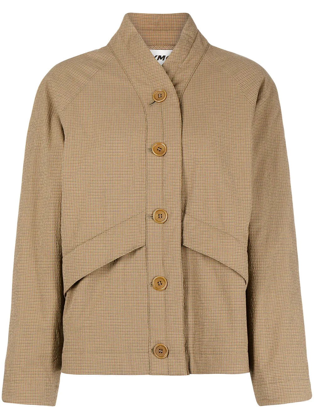 

YMC Erkin check-pattern jacket - Brown