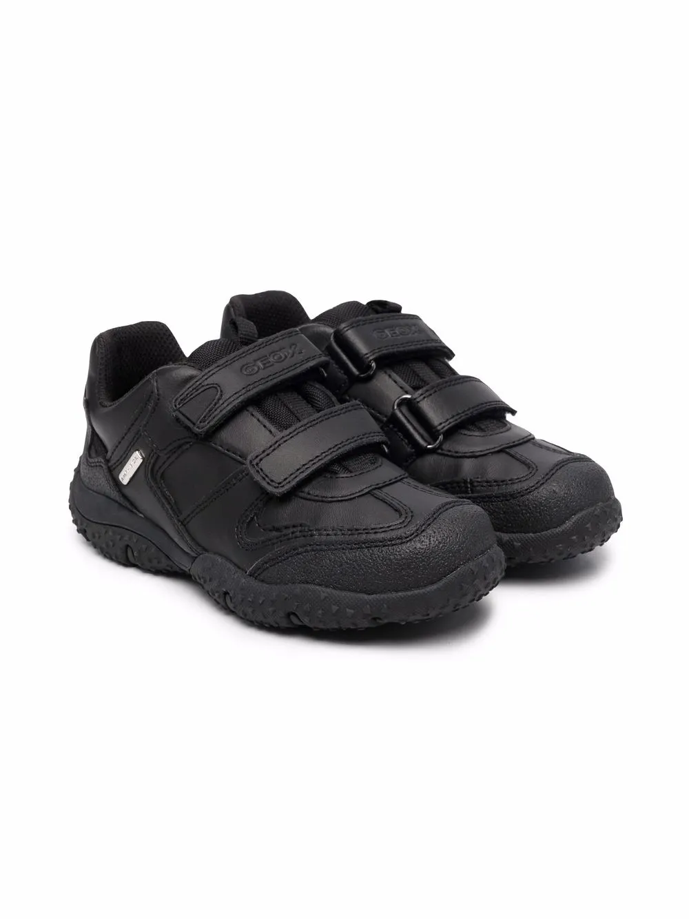 Geox Kids touch-strap low-top sneakers Black
