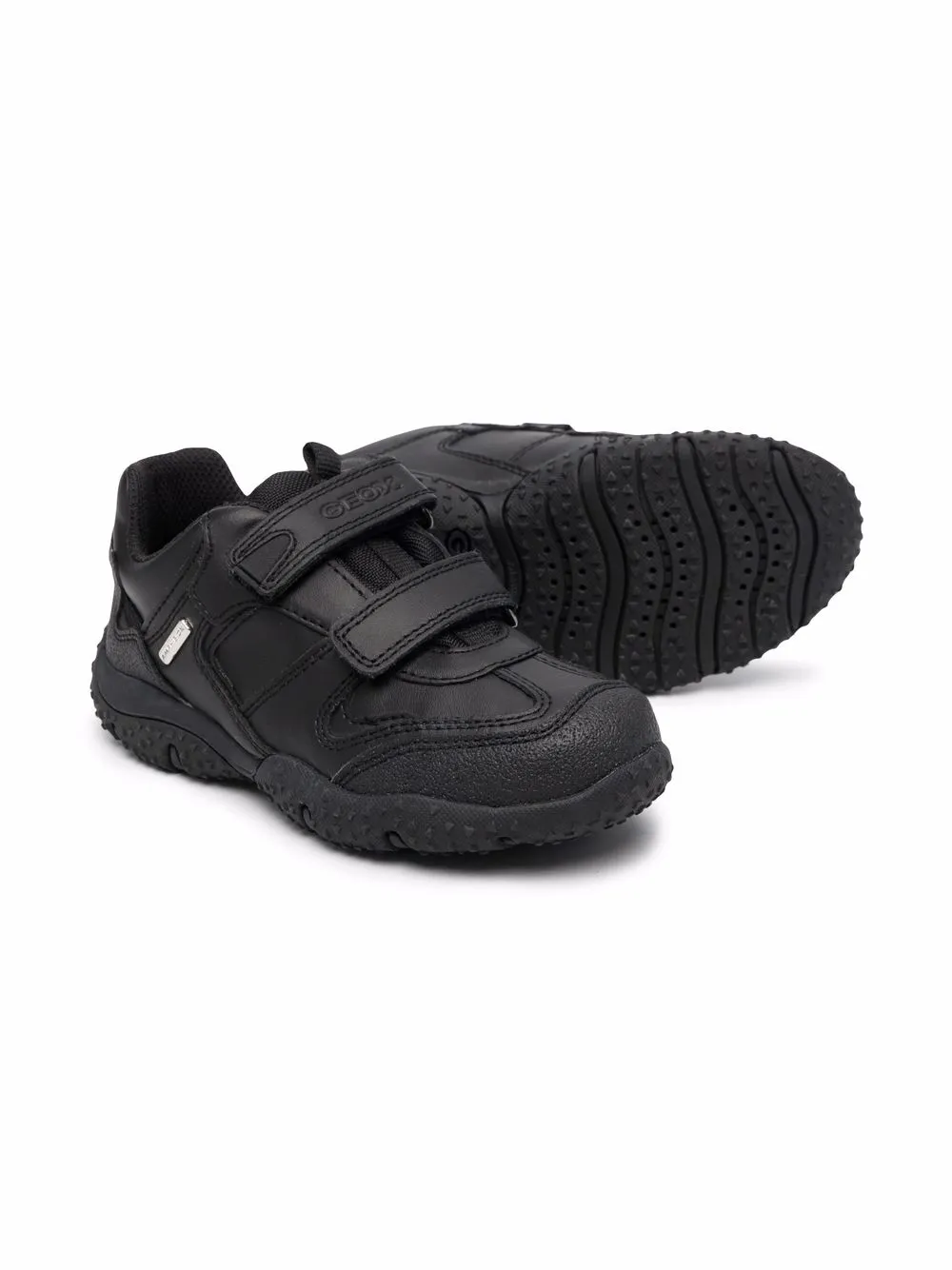 Geox Kids touch-strap low-top sneakers Black