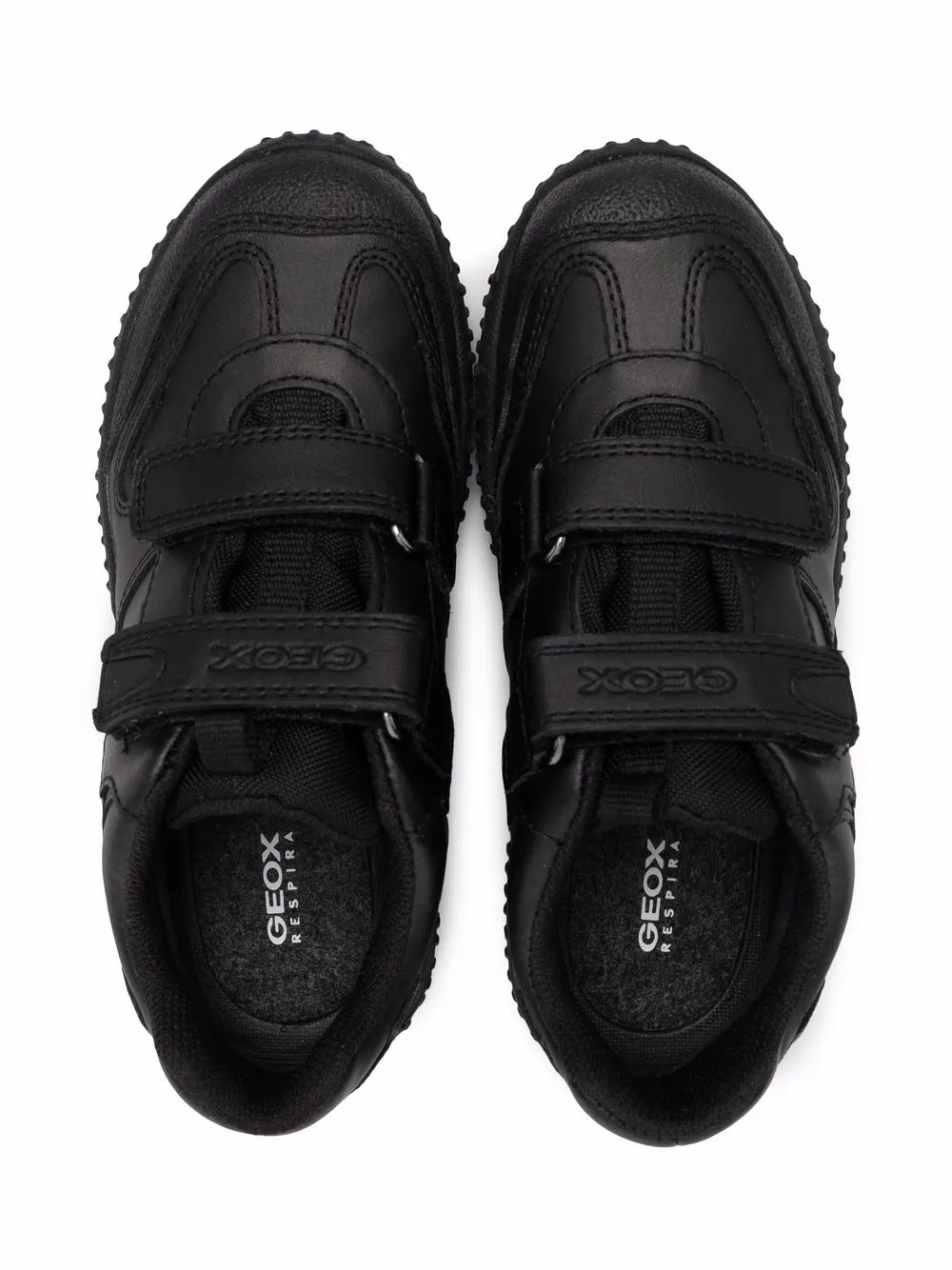 Geox Kids touch-strap low-top sneakers Black