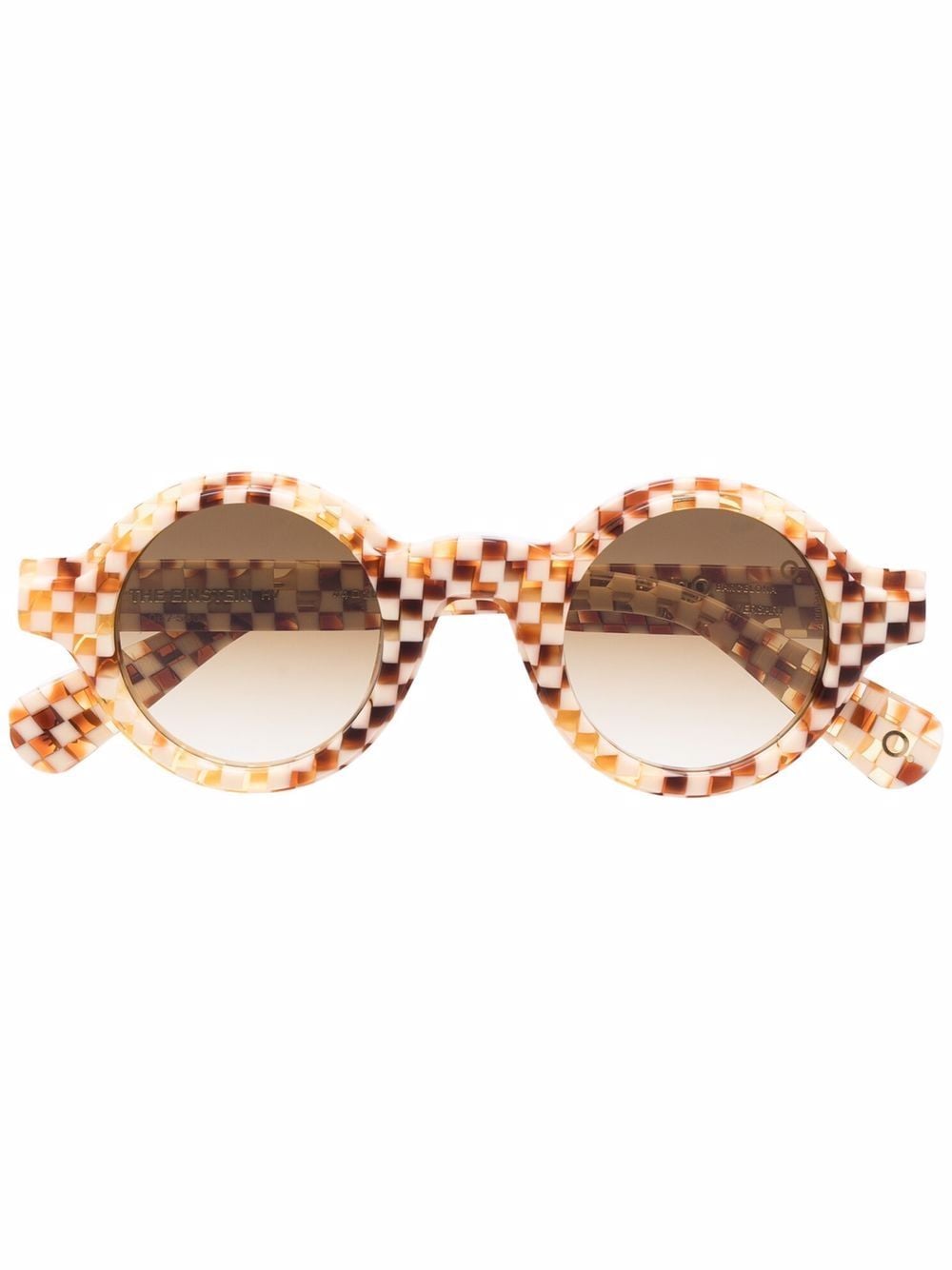 фото Etnia barcelona солнцезащитные очки в круглой полосатой оправе