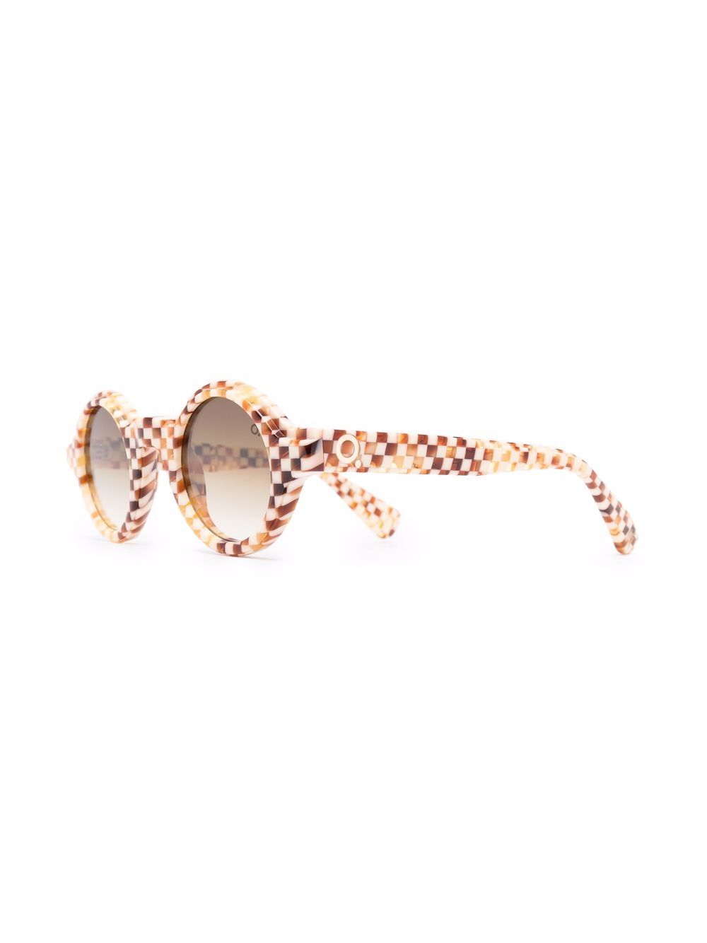 фото Etnia barcelona солнцезащитные очки в круглой полосатой оправе