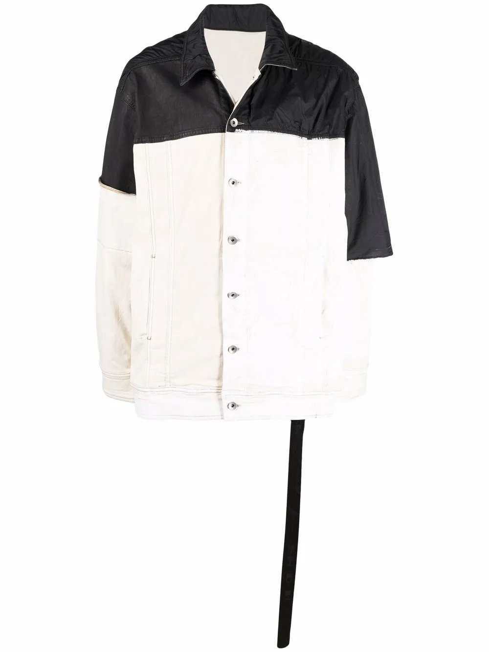 Jumbo two-tone shirt jacket