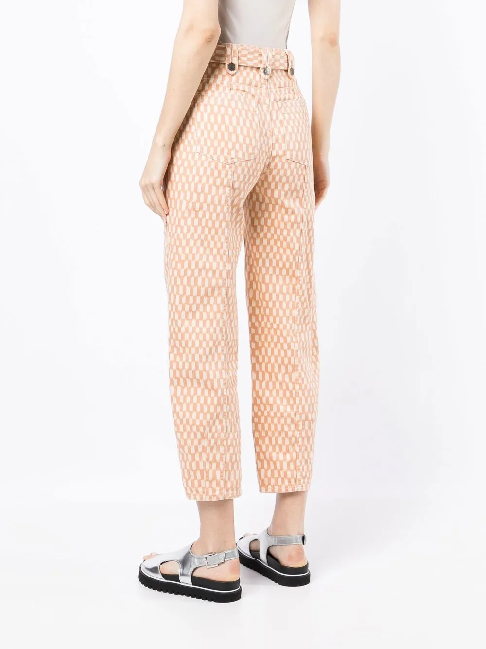 Ulla Johnson Waverly Belted Cropped Pant In Orange ModeSens