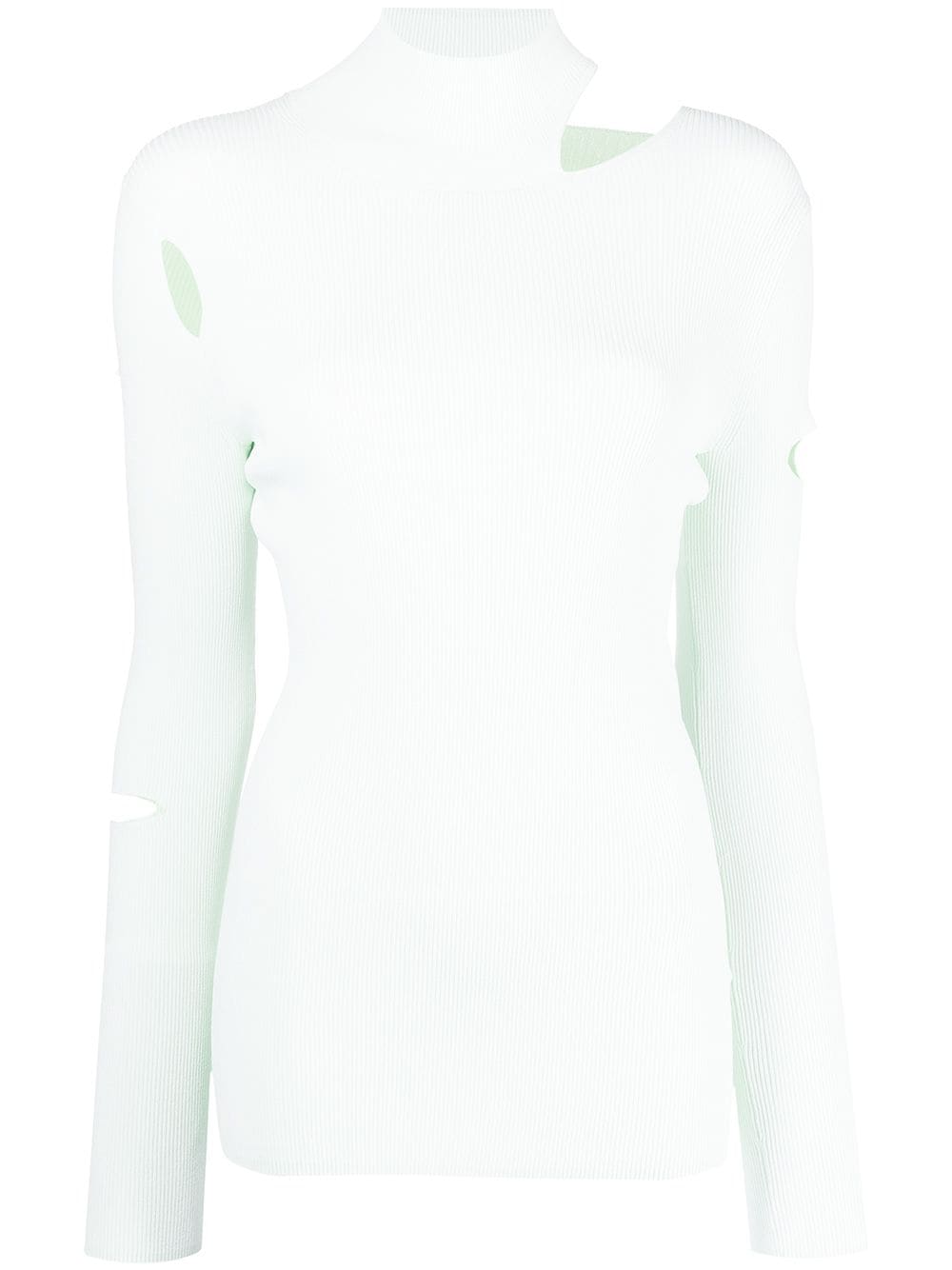 Image 1 of Tibi cut-out high-neck jumper