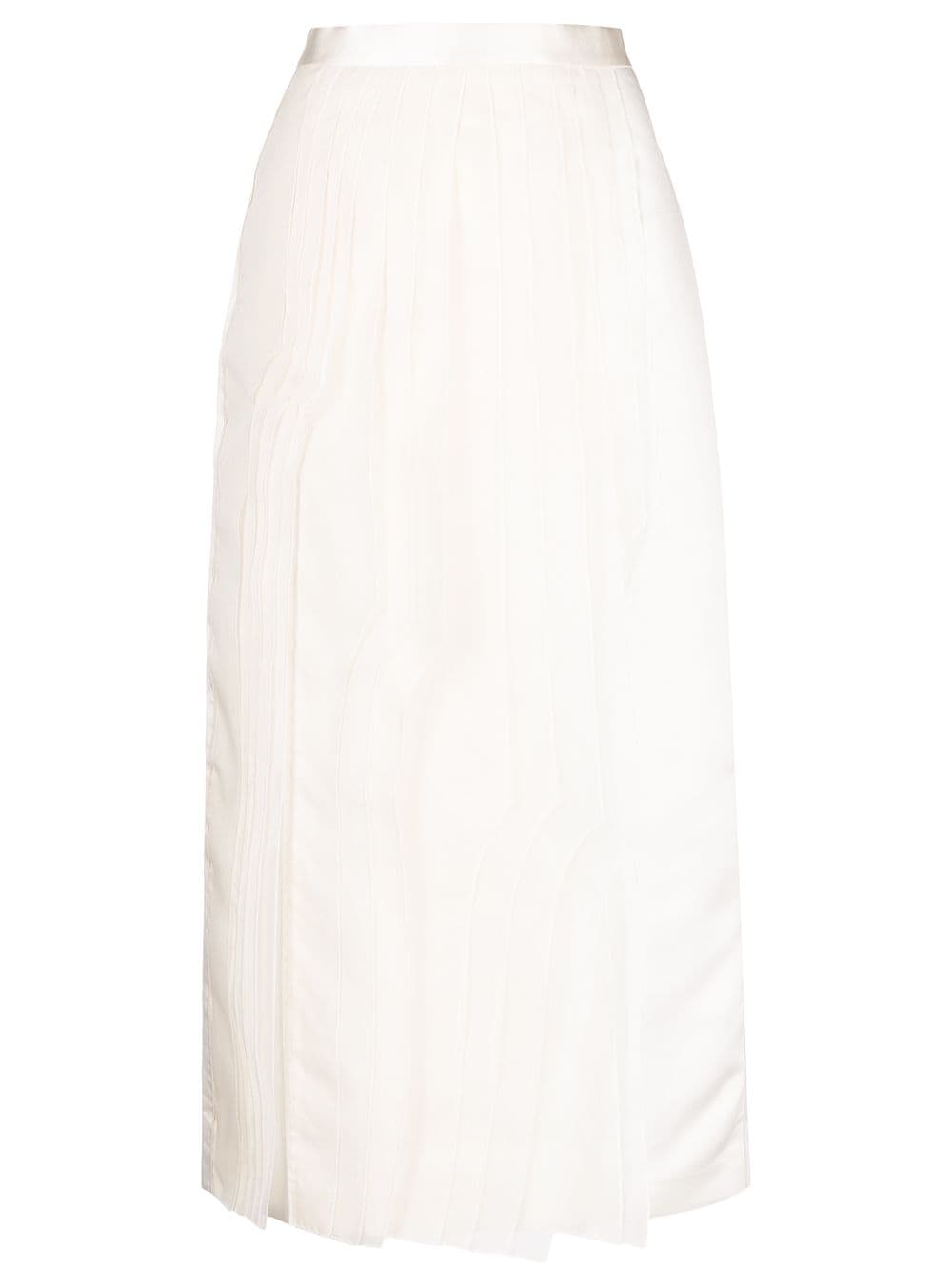 

Tibi falda midi con pliegues - Blanco