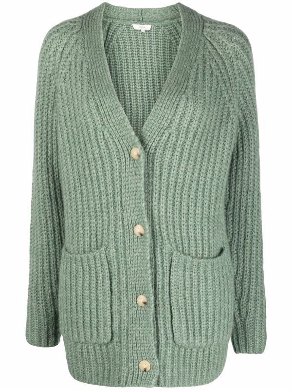 knit cardigan green