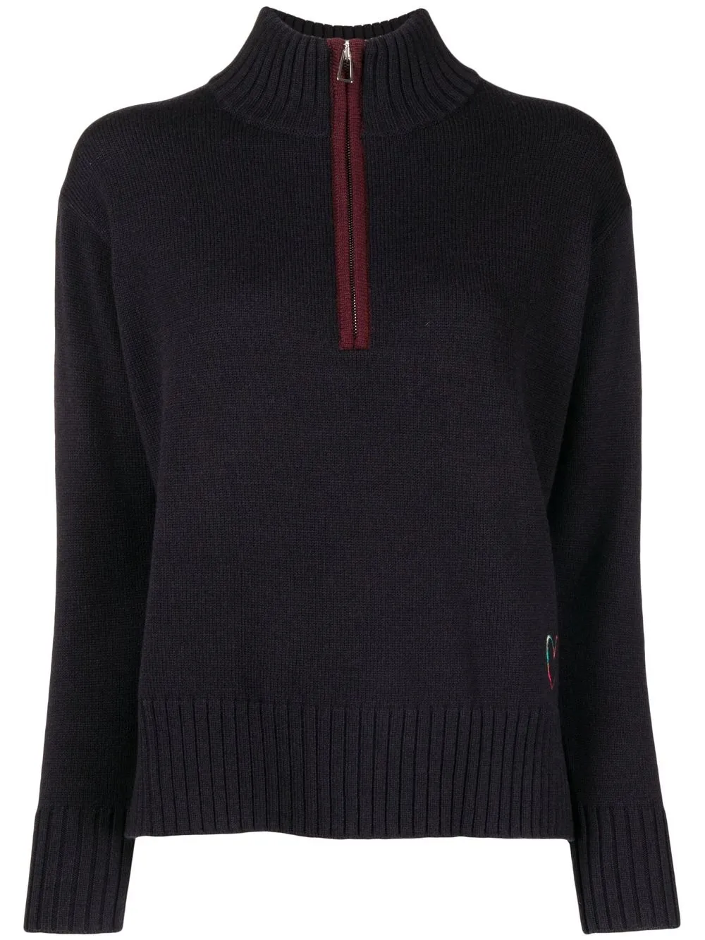 

PS Paul Smith heart-motif zip-up jumper - Blue