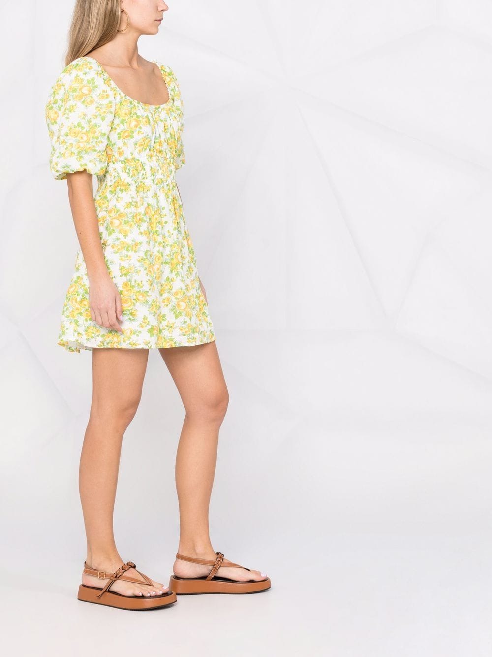 фото Faithfull the brand платье мини axel с цветочным принтом