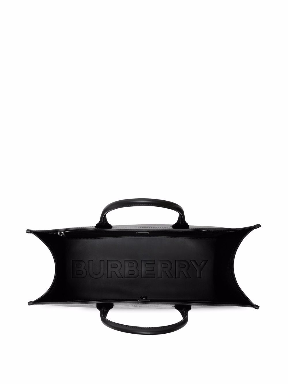 Denny Mini Checked Tote Bag in Black - Burberry