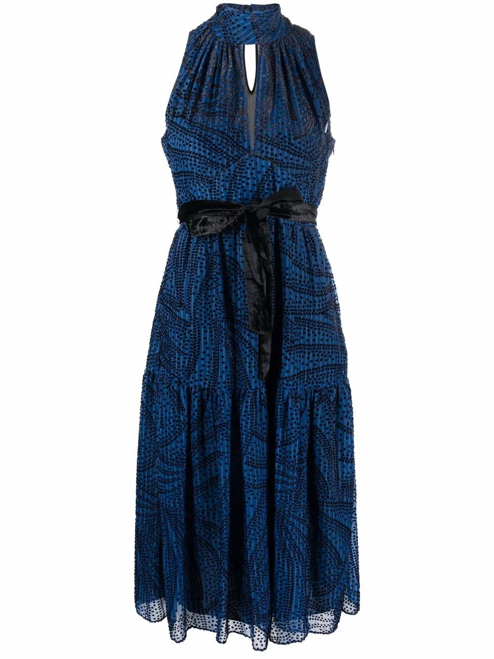 

DVF Diane von Furstenberg spotted halterneck midi dress - Blue