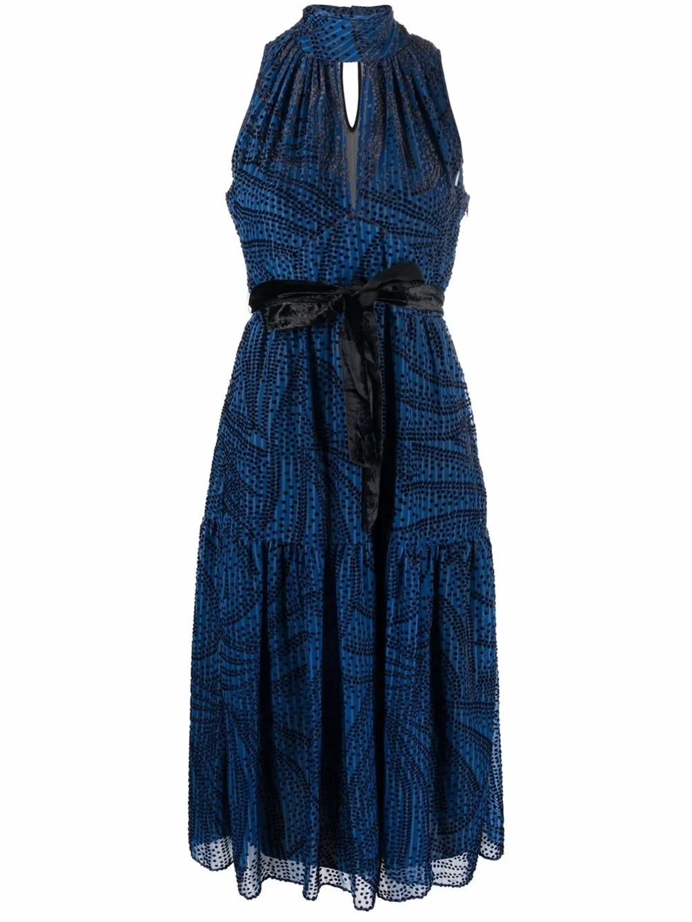 spotted halterneck midi dress | DVF 