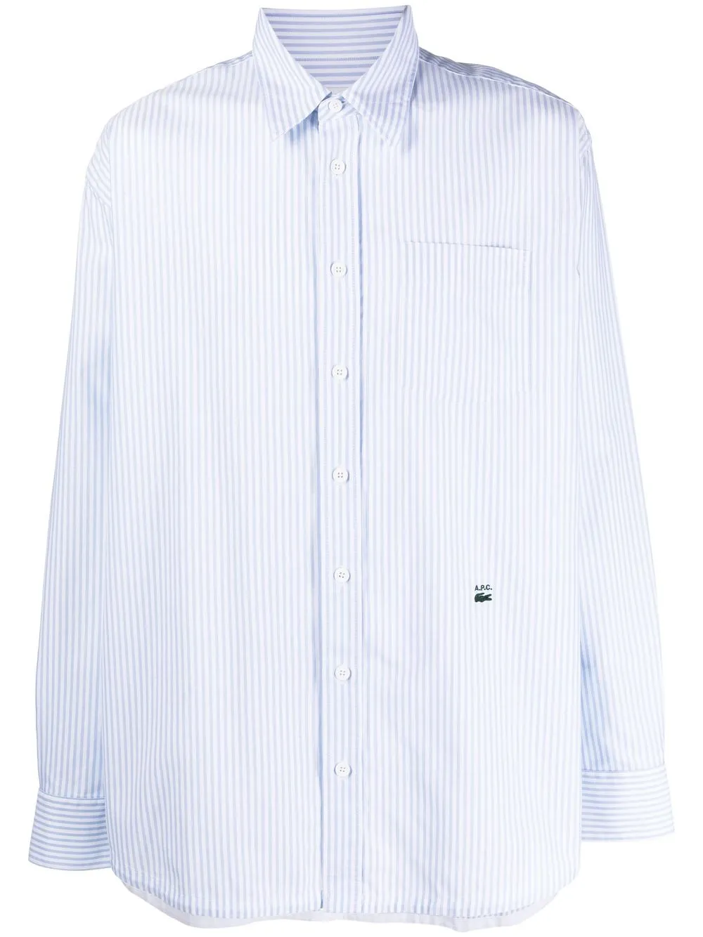 

Lacoste camisa con rayas estampadas de Lacoste x A.P.C. - Blanco