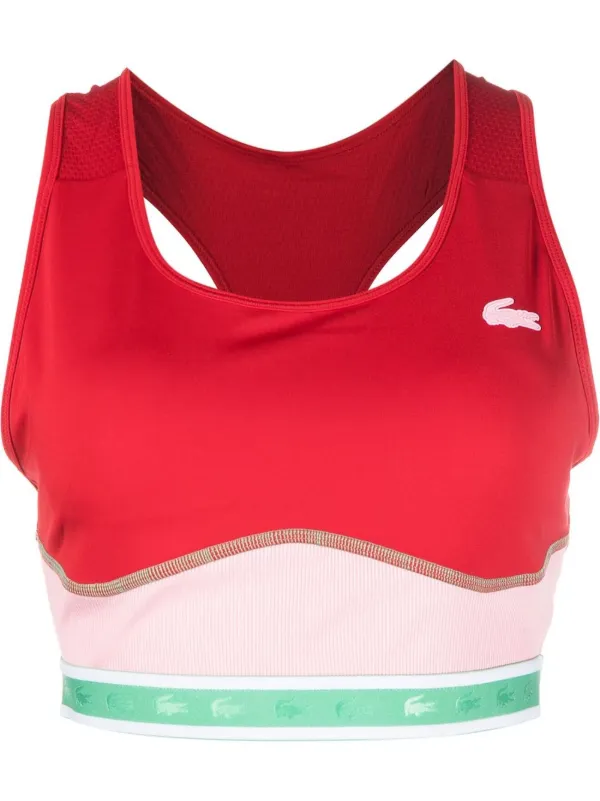 Lacoste logo-print Sports Bra - Farfetch