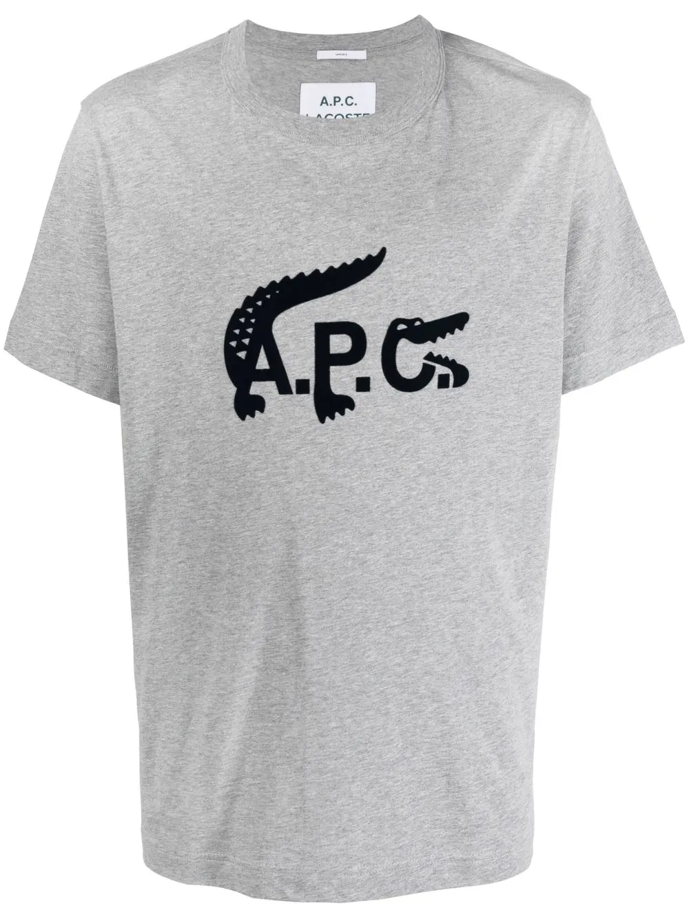 

Lacoste x A.P.C. logo-print cotton T-shirt - Grey
