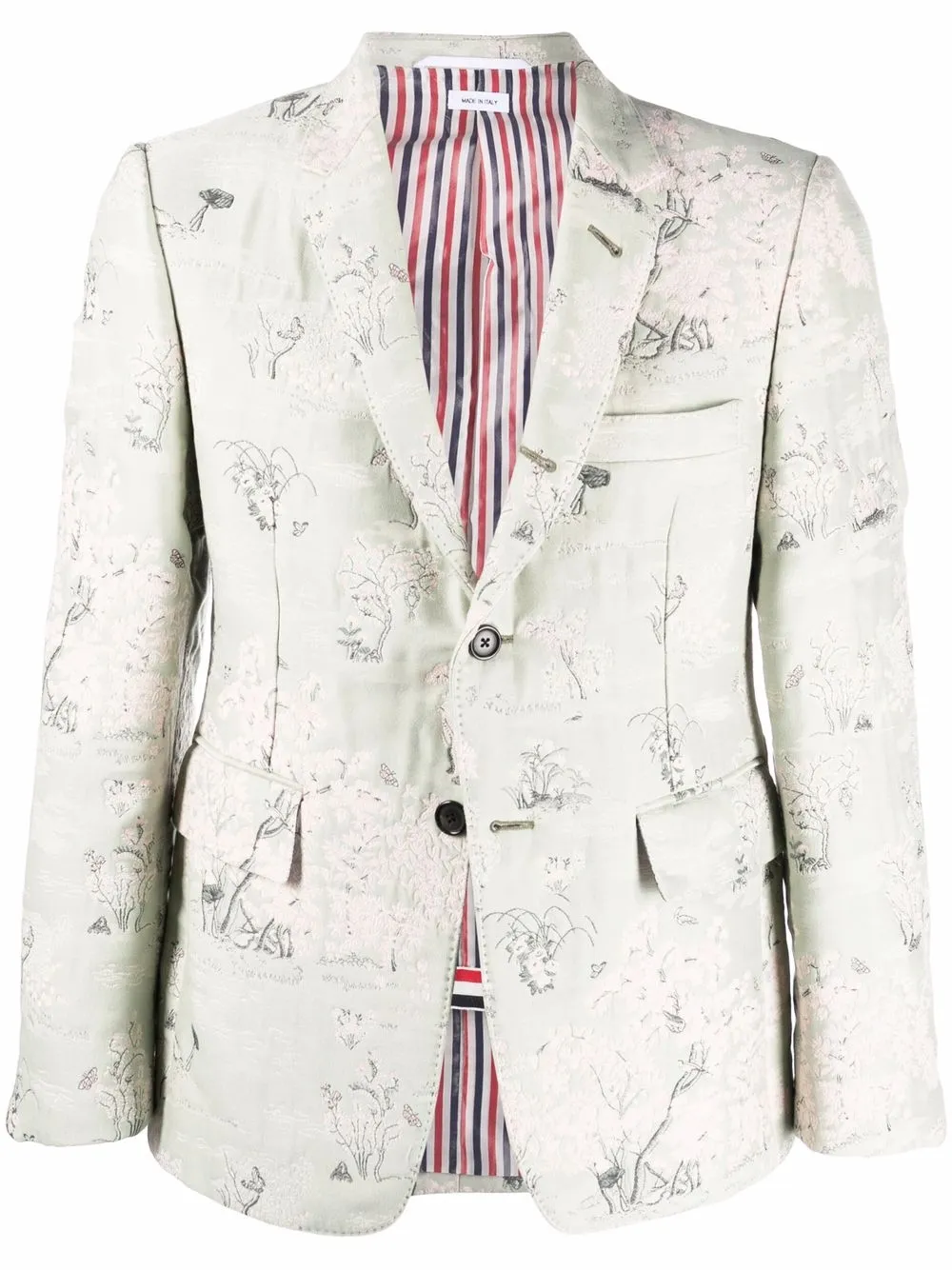 

Thom Browne blazer Toile en jacquard - Verde