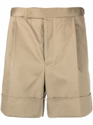 Shorts con dettaglio a righe Bianco Farfetch Uomo Abbigliamento Pantaloni e jeans Shorts Pantaloncini 