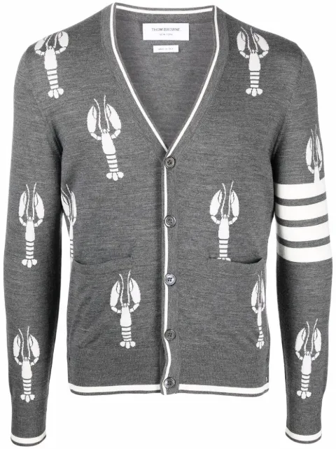 Thom Browne lobster-intarsia merino cardigan
