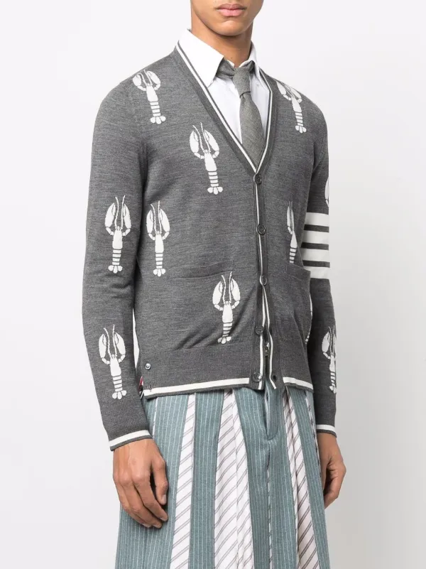 THOM BROWNE グレー カーディガン 36