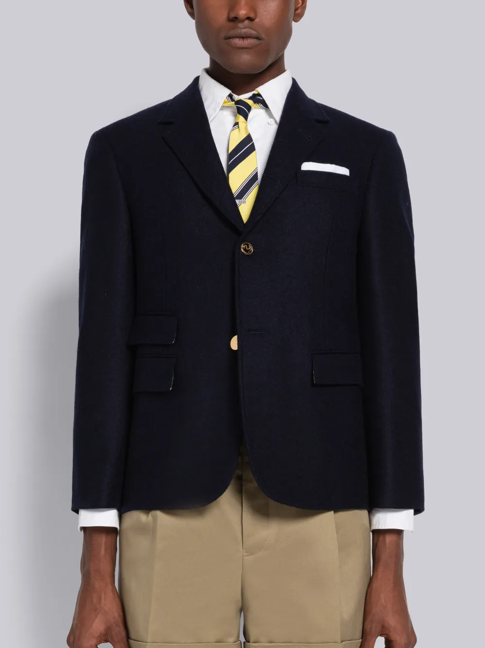 Thom Browne Single Vent Sport Coat - Fit 5 - In Wool Pique Suiting In Blue