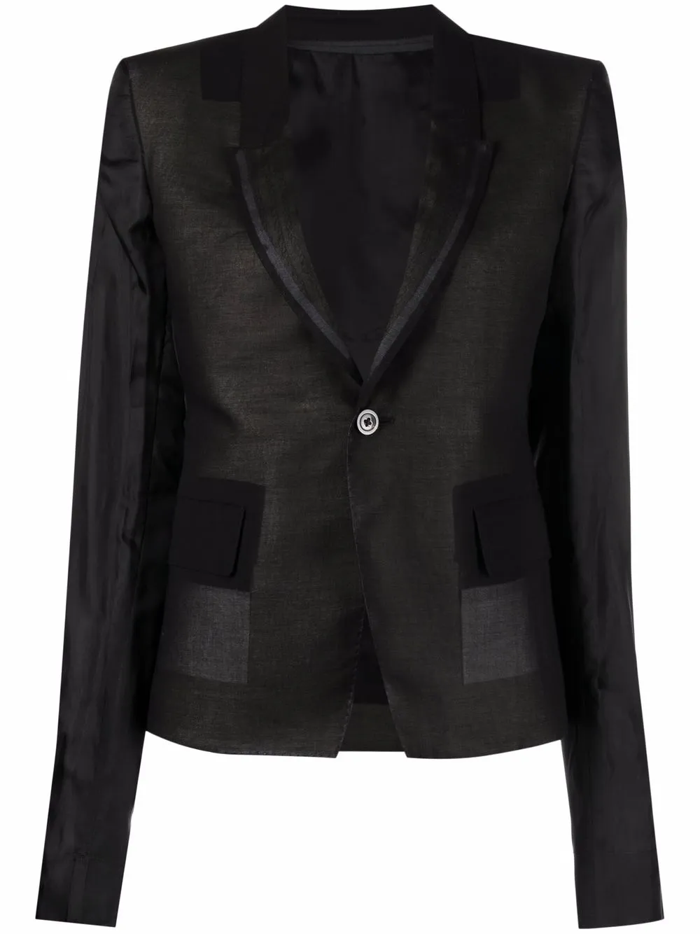 

Rick Owens blazer con paneles y botones - Negro