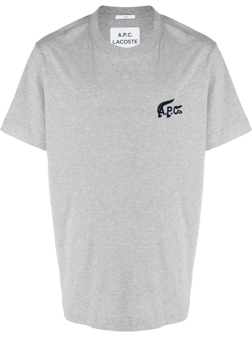 

Lacoste playera con logo estampado de Lacoste x A.P.C. - Gris
