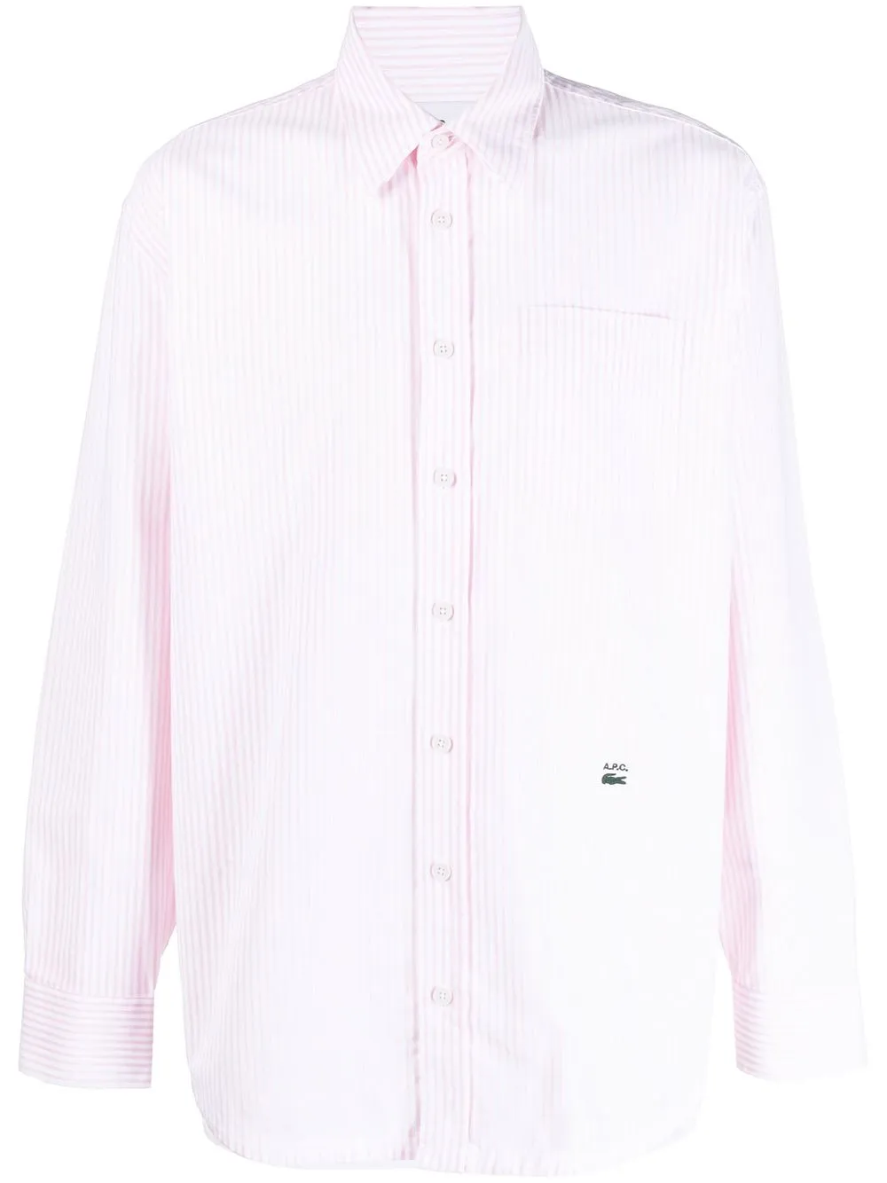 

Lacoste camisa con rayas estampadas de Lacoste x A.P.C. - Blanco