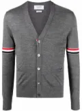 Thom Browne RWB striped cardigan - Grey