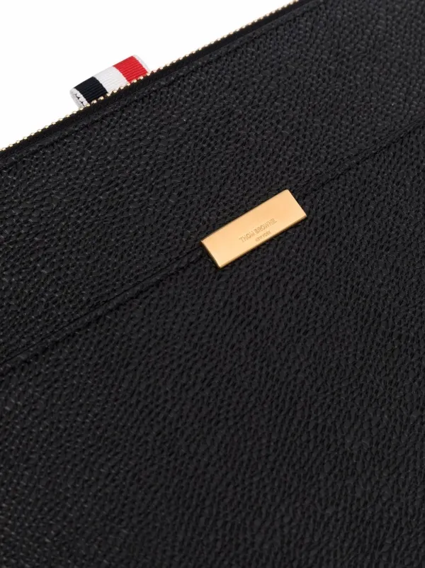 Thom Browne Medium Zipped Clutch | Black | FARFETCH