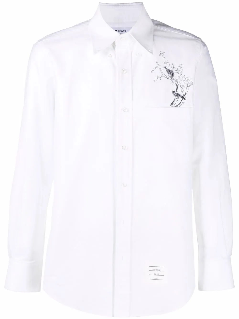 

Thom Browne camisa con detalle bordado - Blanco