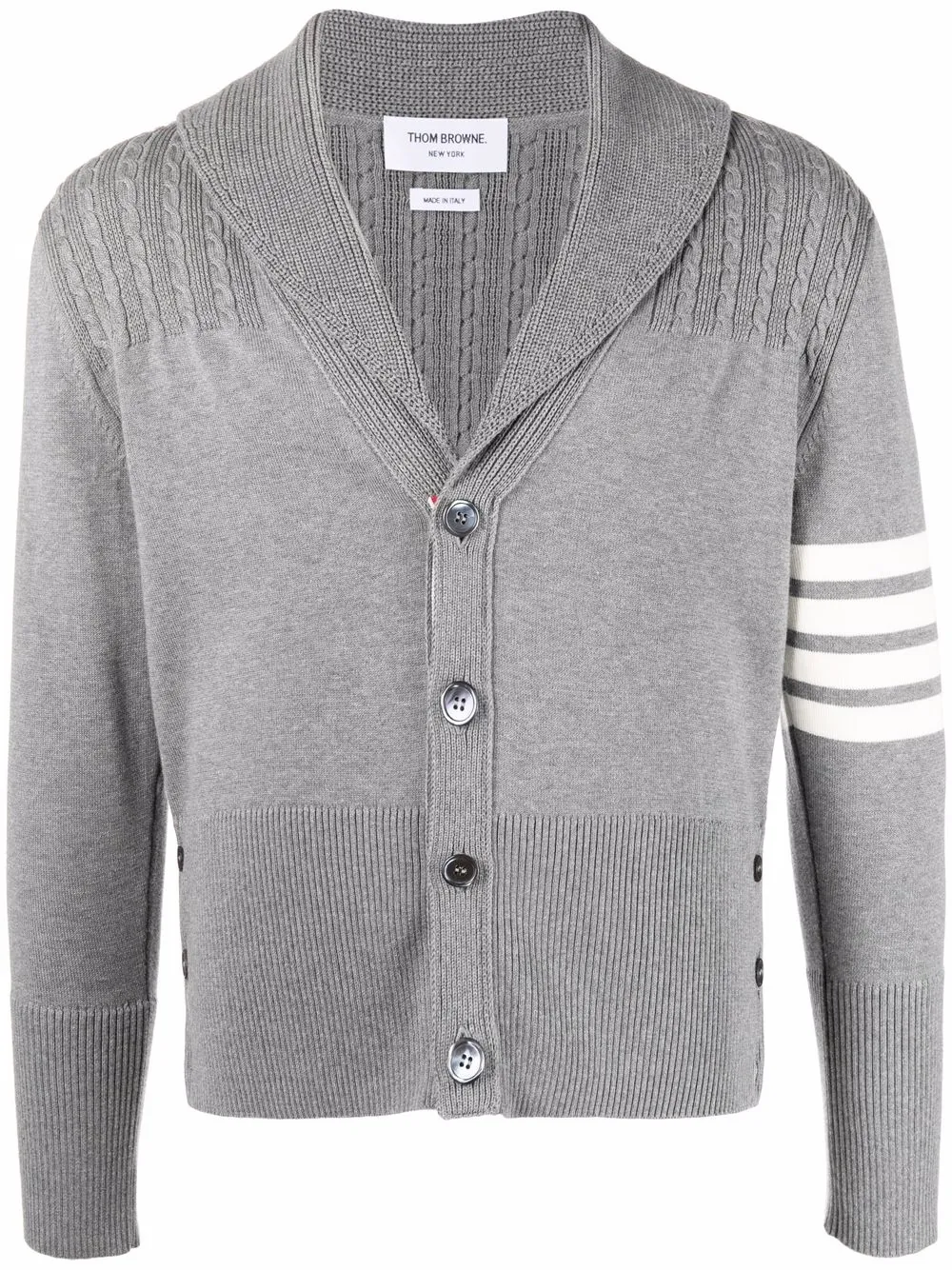 

Thom Browne 4-Bar stripe knit cardigan - Grey